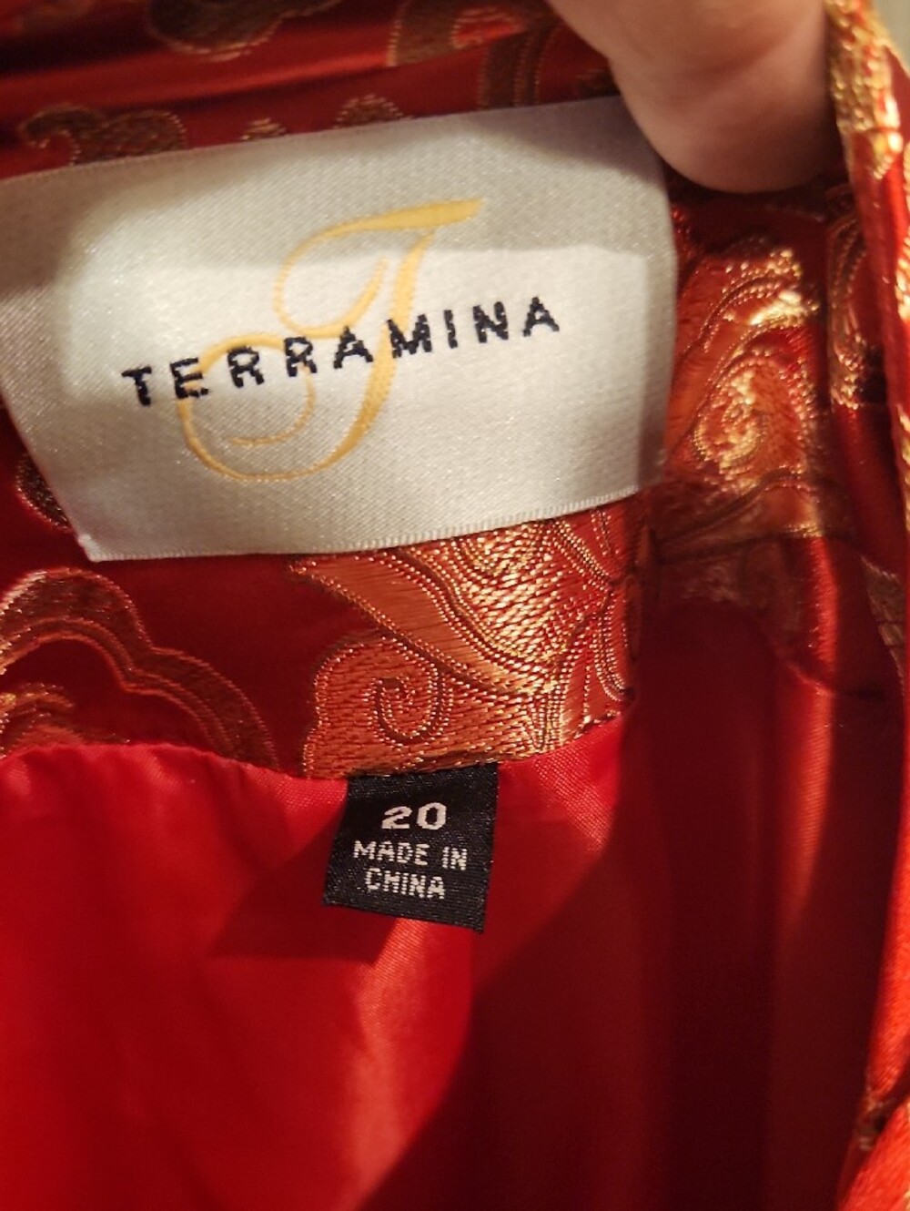 Terramina Red and Gold Brocade Skirt Set - Picture 4 of 4